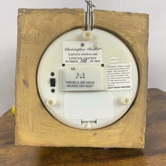 Christopher Radko Nativity Snow Globe Limited Edition Vintage 90s Christmas Ange - Picture 16 of 16